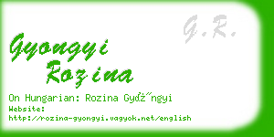 gyongyi rozina business card